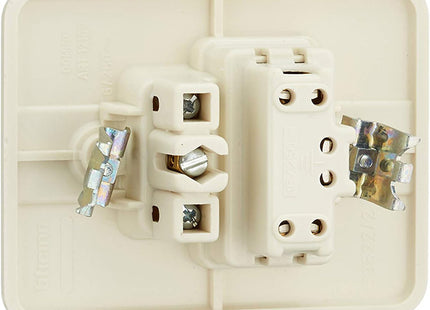 BTICINO DOMINO 1 DEVIATORE UNIPOLARE 6A+1 PRESA BIPASSO 2P AVORIO