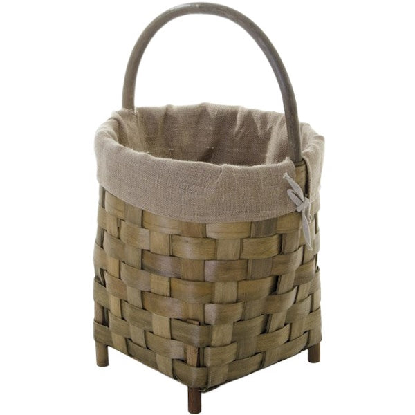 VERDELOOK CESTA PORTALEGNA TONDA CON MANICO E PIEDINI D.CM40 H.CM45/65