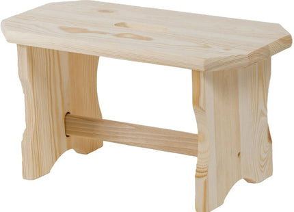 PIRCHER SGABELLO IN ABETE GREZZO CON TRAVERSINA MM390X190X210