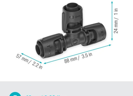 GARDENA 13201 RACCORDO A T MM.13 (1/2") CONFEZIONE PZ.5