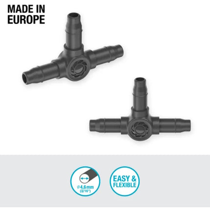 GARDENA 13211 RACCORDO A T MM 4,6 (3/16") PZ.10