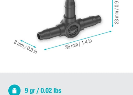 GARDENA 13211 RACCORDO A T MM 4,6 (3/16") PZ.10