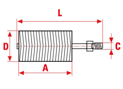 SIT SCOVOLO IN ACCIAIO OTTONATO PER CALDAIE ATTACCO M12 D.MM100 ART.1966