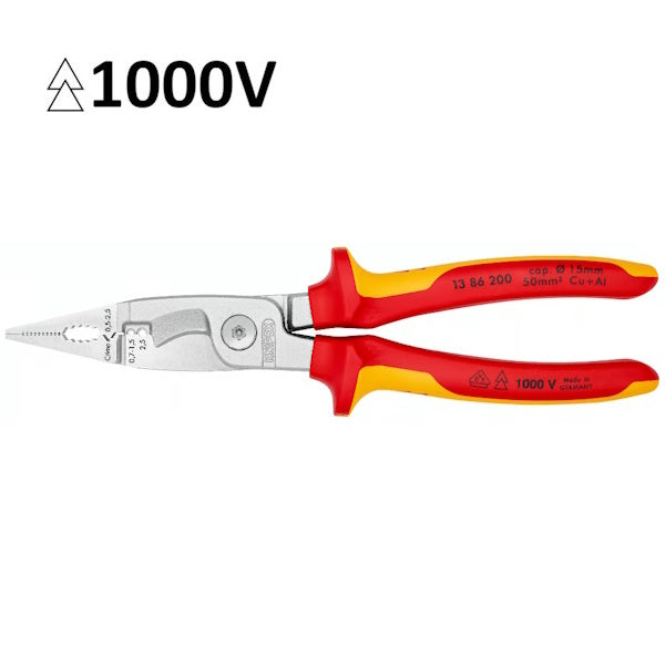 KNIPEX PINZA PER ELETTROINSTALLAZIONI ISOLATA 1000V MM200