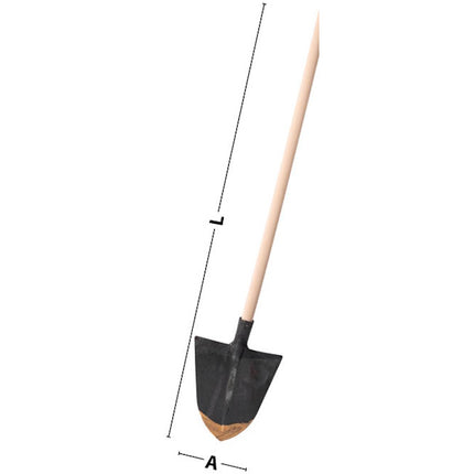 AUSTRALIAN BADILE A PUNTA FORGIATO CM28 CON MANICO IN LEGNO CM160