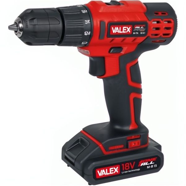 VALEX TRAPANO AVVITATORE A BATTERIA 18V 1,5AH ART. M-TA B 18 K1*