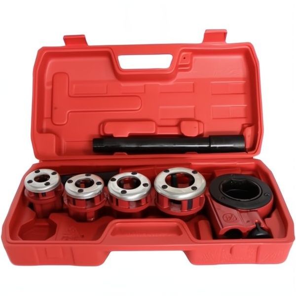 VALEX SET DI 4 FILIERE IN VALIGETTA FILETTATURA GAS 3/8"-1/2"-3/4"-1"