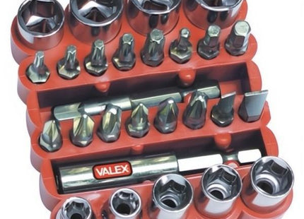 VALEX SET INSERTI E BUSSOLE DA 1/4" IN CUSTODIA DA 27 PEZZI
