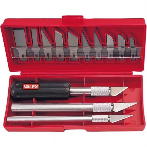 VALEX COLTELLI CUTTER TAGLIABALSA KIT 3 COLTELLI CON 13 LAME ASSORTITE