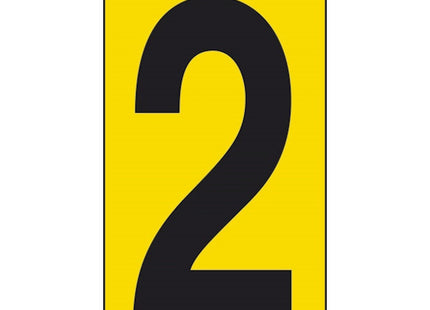 NUMERO ADESIVO NERO FONDO GIALLO MM 56X100