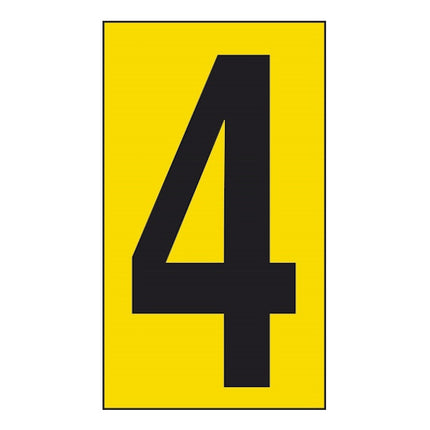 NUMERO ADESIVO NERO FONDO GIALLO MM 56X100