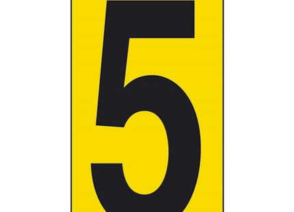 NUMERO ADESIVO NERO FONDO GIALLO MM 56X100