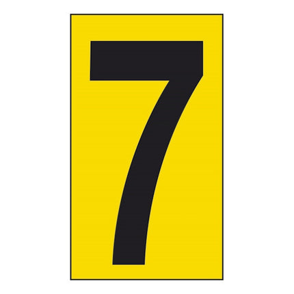 NUMERO ADESIVO NERO FONDO GIALLO MM 56X100