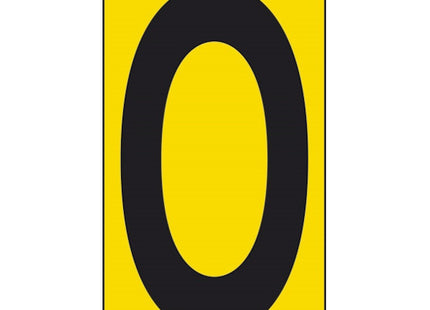 NUMERO ADESIVO NERO FONDO GIALLO MM 56X100