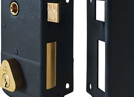 CISA SERRATURA DA APPLICARE CILINDRO E QUADRO MANIGLIA NERO OPACO