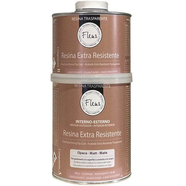 FLEUR RESINA EXTRA RESISTENTE BICOMPONENTE OPACA A+B LT 1