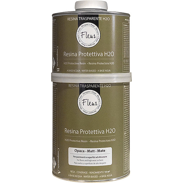 FLEUR RESINA PROTETTIVA H2O BICOMPONENTE OPACA A+B LT 1