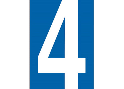 NUMERO ADESIVO BIANCO FONDO BLU MM100X 56