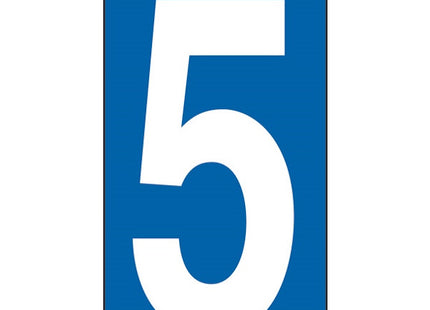 NUMERO ADESIVO BIANCO FONDO BLU MM100X 56