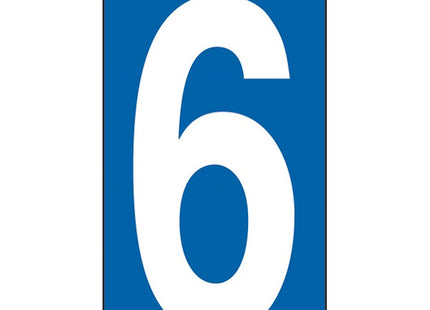 NUMERO ADESIVO BIANCO FONDO BLU MM100X 56