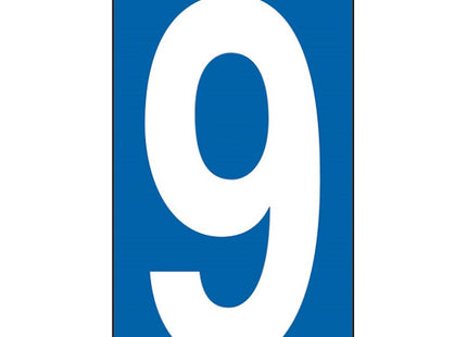 NUMERO ADESIVO BIANCO FONDO BLU MM100X 56