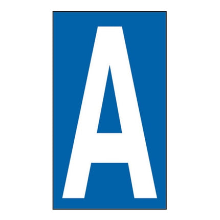 LETTERA ADESIVA BIANCA FONDO BLU MM 56X100