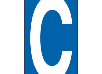 LETTERA ADESIVA BIANCA FONDO BLU MM 56X100