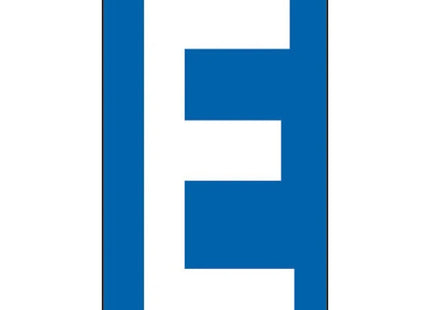 LETTERA ADESIVA BIANCA FONDO BLU MM 56X100