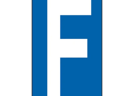 LETTERA ADESIVA BIANCA FONDO BLU MM 56X100