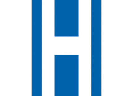 LETTERA ADESIVA BIANCA FONDO BLU MM 56X100