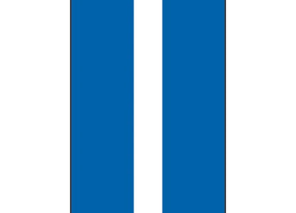 LETTERA ADESIVA BIANCA FONDO BLU MM 56X100