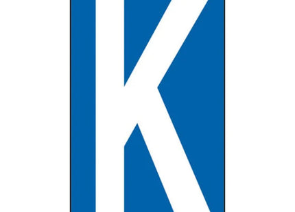 LETTERA ADESIVA BIANCA FONDO BLU MM 56X100