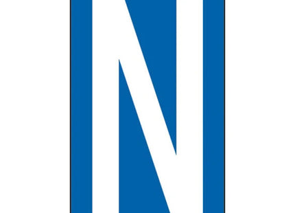 LETTERA ADESIVA BIANCA FONDO BLU MM 56X100