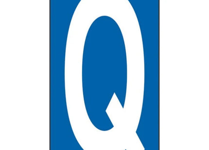 LETTERA ADESIVA BIANCA FONDO BLU MM 56X100