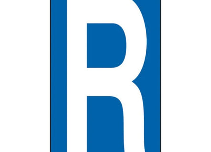 LETTERA ADESIVA BIANCA FONDO BLU MM 56X100