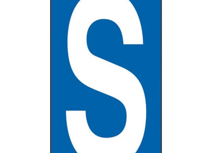 LETTERA ADESIVA BIANCA FONDO BLU MM 56X100