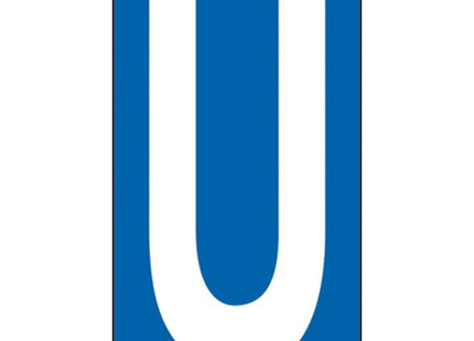 LETTERA ADESIVA BIANCA FONDO BLU MM 56X100