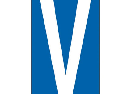 LETTERA ADESIVA BIANCA FONDO BLU MM 56X100