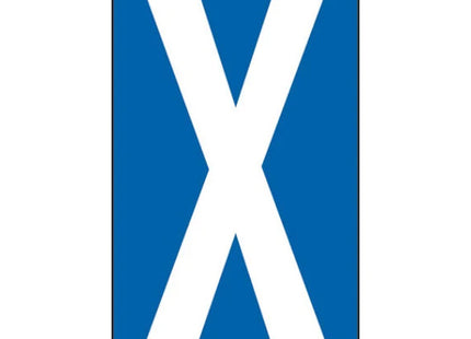 LETTERA ADESIVA BIANCA FONDO BLU MM 56X100