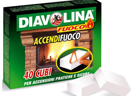 DIAVOLINA ACCENDIFUOCO CONFEZIONE STANDARD DA 40 CUBI