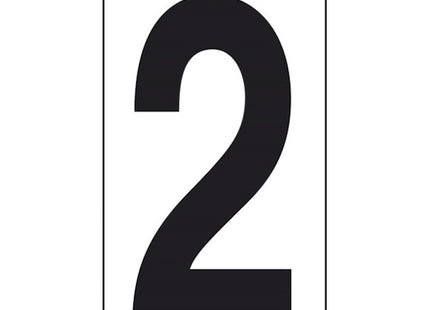 NUMERO ADESIVO NERO FONDO BIANCO MM125X 70