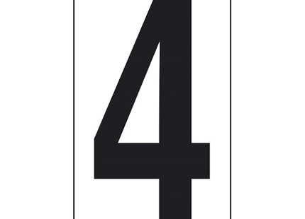 NUMERO ADESIVO NERO FONDO BIANCO MM125X 70