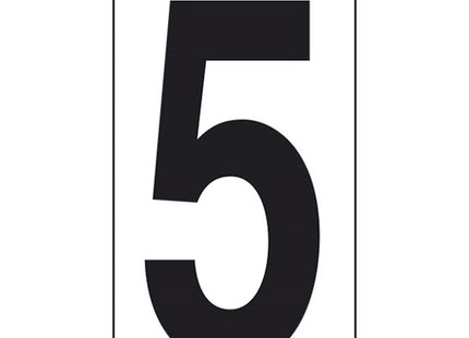 NUMERO ADESIVO NERO FONDO BIANCO MM125X 70