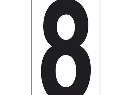 NUMERO ADESIVO NERO FONDO BIANCO MM125X 70