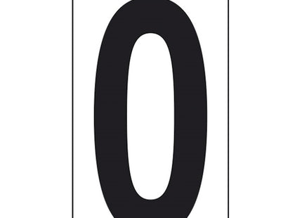 NUMERO ADESIVO NERO FONDO BIANCO MM125X 70