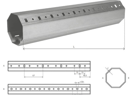 BOLIS RULLO OTTAGONALE LISCIO PER TAPPARELLE
