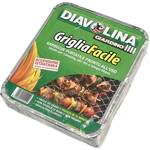 DIAVOLINA GIARDINO GRIGLIA FACILE PRATICO BARBECUE PORTATILE
