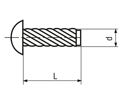 RIVETTI AUTOFILETTANTI TESTA TONDA Z.BIANCO UNI 7346 D.MM 2,9X 8