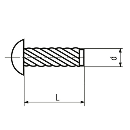 RIVETTI AUTOFILETTANTI TESTA TONDA Z.BIANCO UNI 7346 D.MM 2,9X 8
