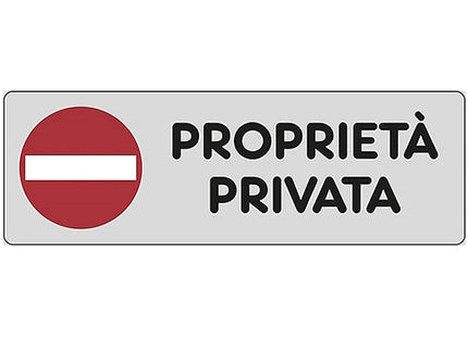 SEGNALE PROPRIETA' PRIVATA IN ALLUMINIO MM290X120